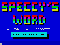Speccy's Word